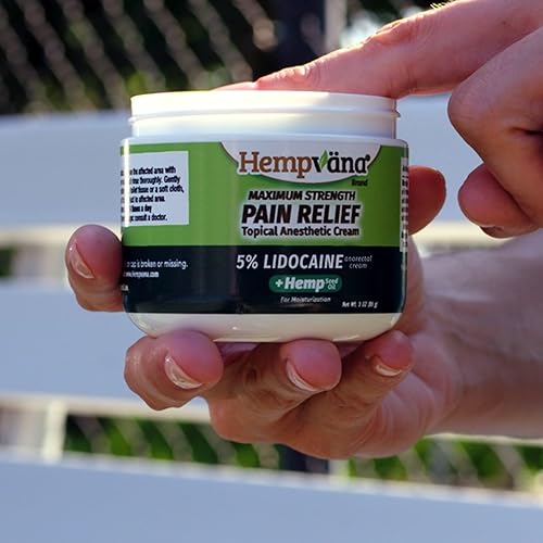 Miniatura 6 de Hempvana Crema de alivio de lidocaína al 5%, máxima fuerza, AS-SEEN-ON-TV, crema fuerte, entumece los nervios irritados para un alivio anorrectal