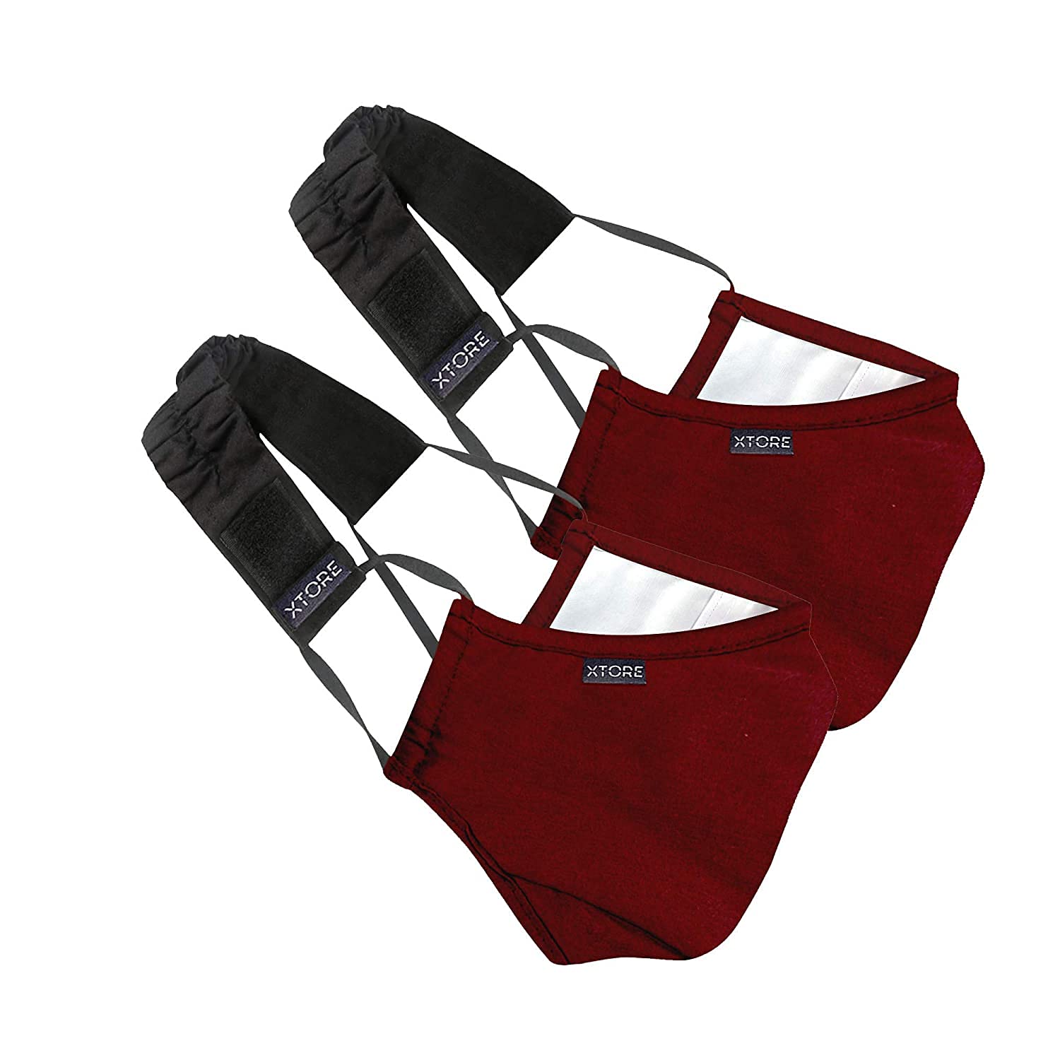 Xtore N-95 Mask-(Maroon, Without Valve, Pack of 2 mask, Filter & Head Band) (B09878FRN2) Amazon Price History, Amazon Price Tracker
