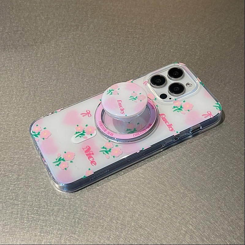Image of PEEPERLY Back Cover Case for iPhone 13 Pro Max Scratch Resistant Anti-Slip TPU Shockproof Protective Durable Lucky Nice Floral Heart Case for Girls & Women