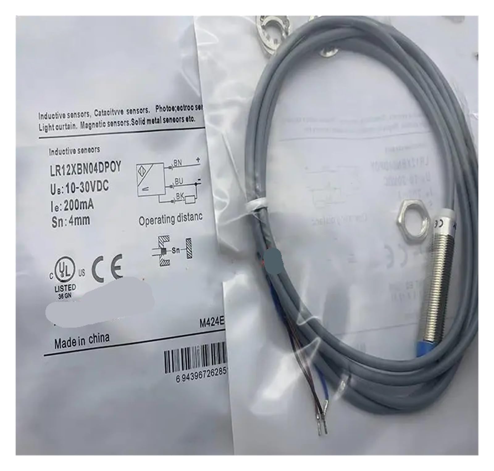 Capteur de proximité LR12XBN04DNC étanche IP67 haute fréquence - Lot de 3