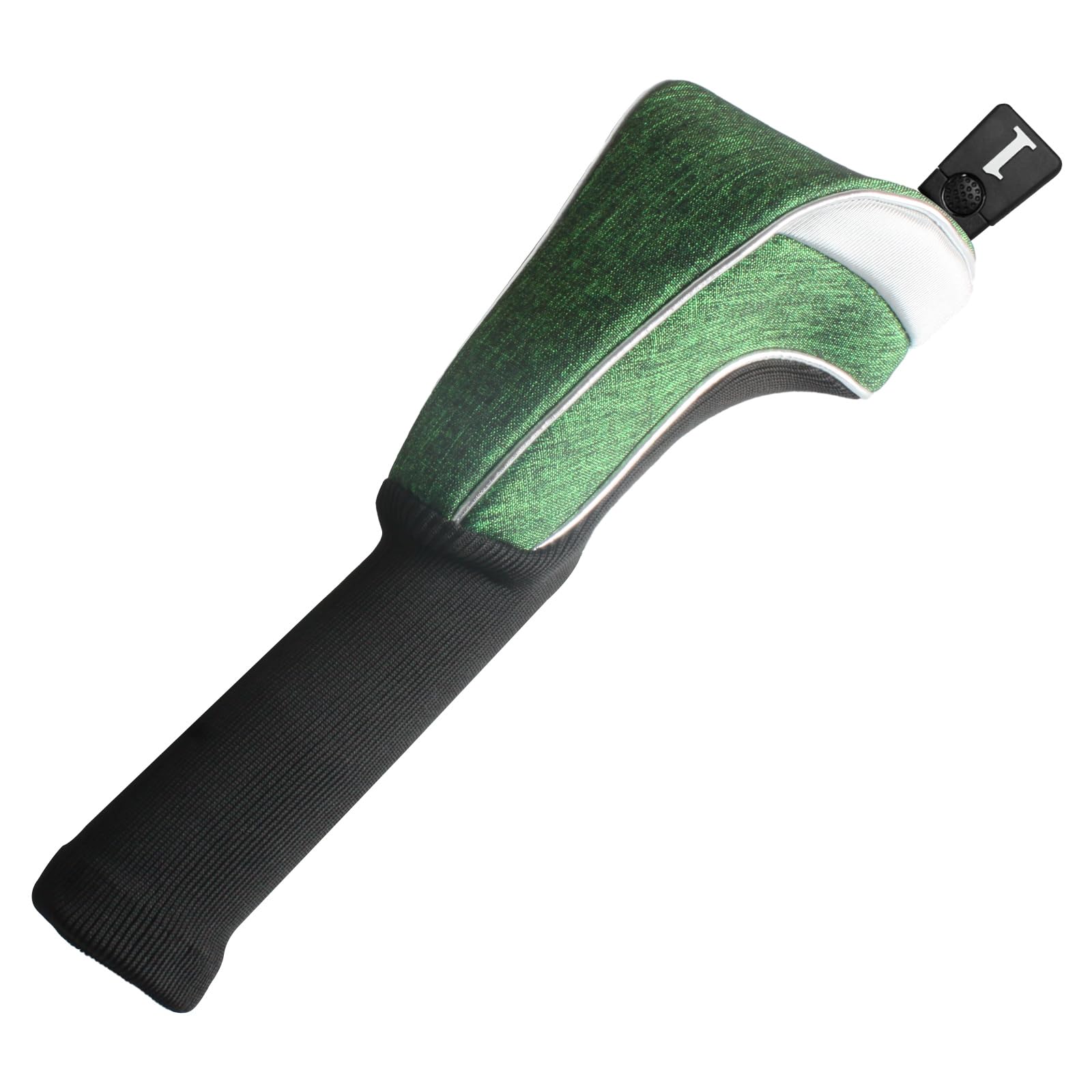 Andux 5pcs/Set Nylon Golf Wood Club Head Covers 460cc Driver Covers Long Neck Green - Image 3