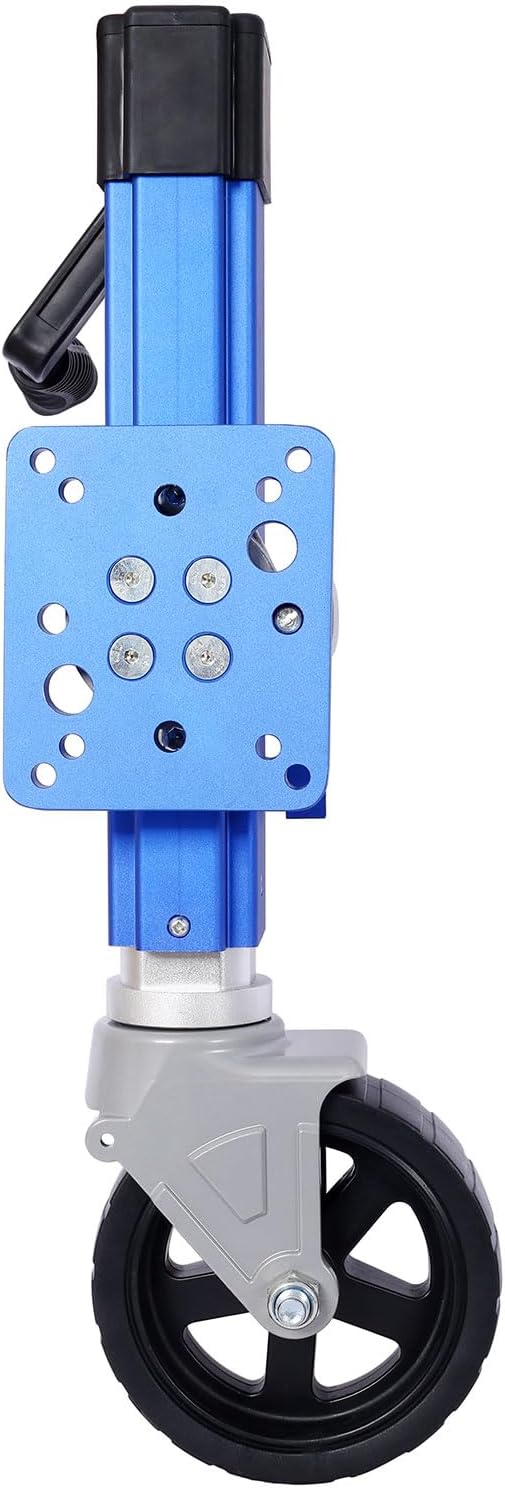 1800 lbs Trailer Tongue Jack – Heavy Duty Aluminum Bolt-On Trailer Jack with 7.5" Wheel, Sidewind Ergonomic Handle, Fits 3 x 5 Trailer Tongue, 10" Travel for Boat, RV & Utility Trailers