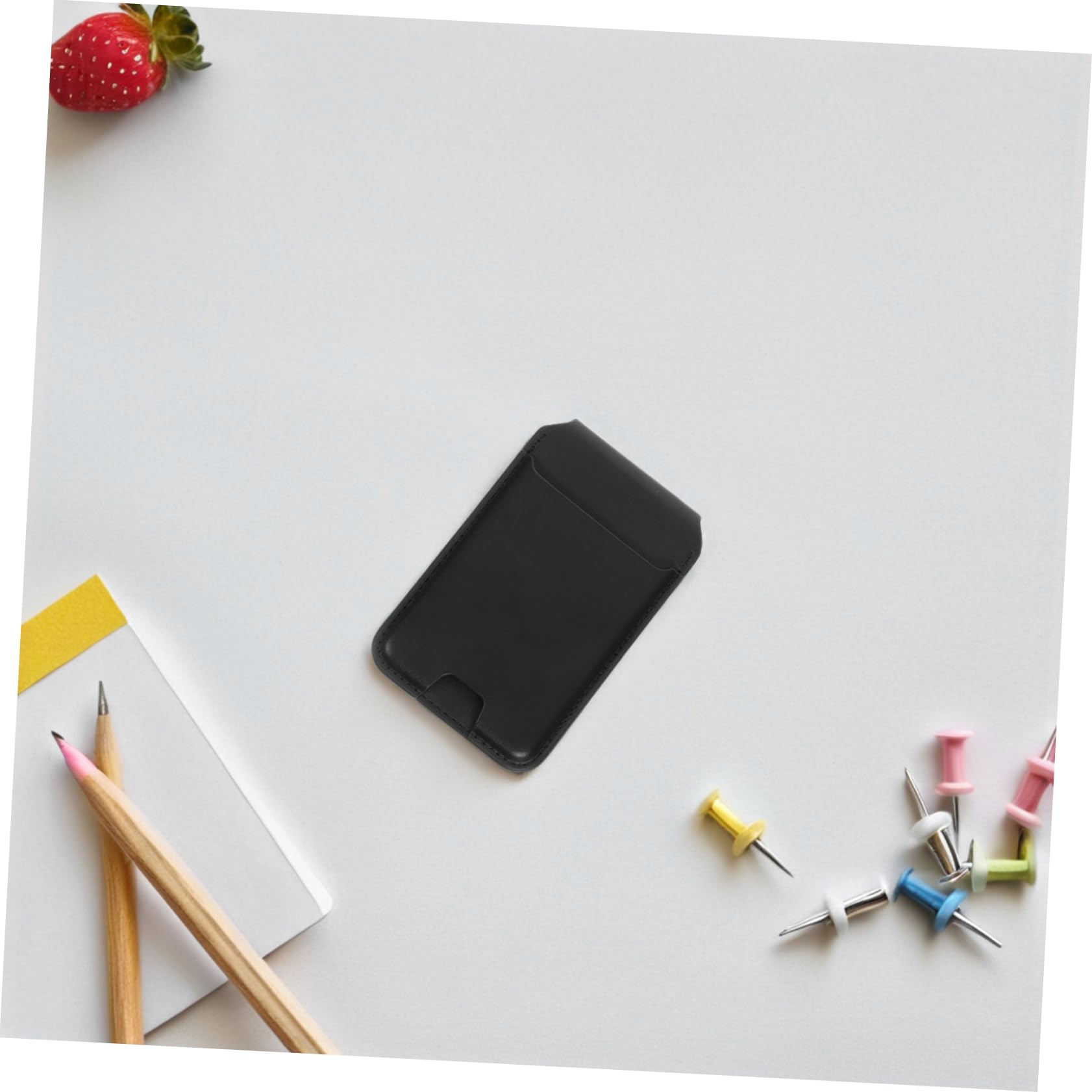 Veemoon Portacarte Magnetico per Cellulare Nero in Pu Supporto Pieghevole | Tasca per Badge e Carte di Credito, Design Multifunzione Funzione da Tavolo