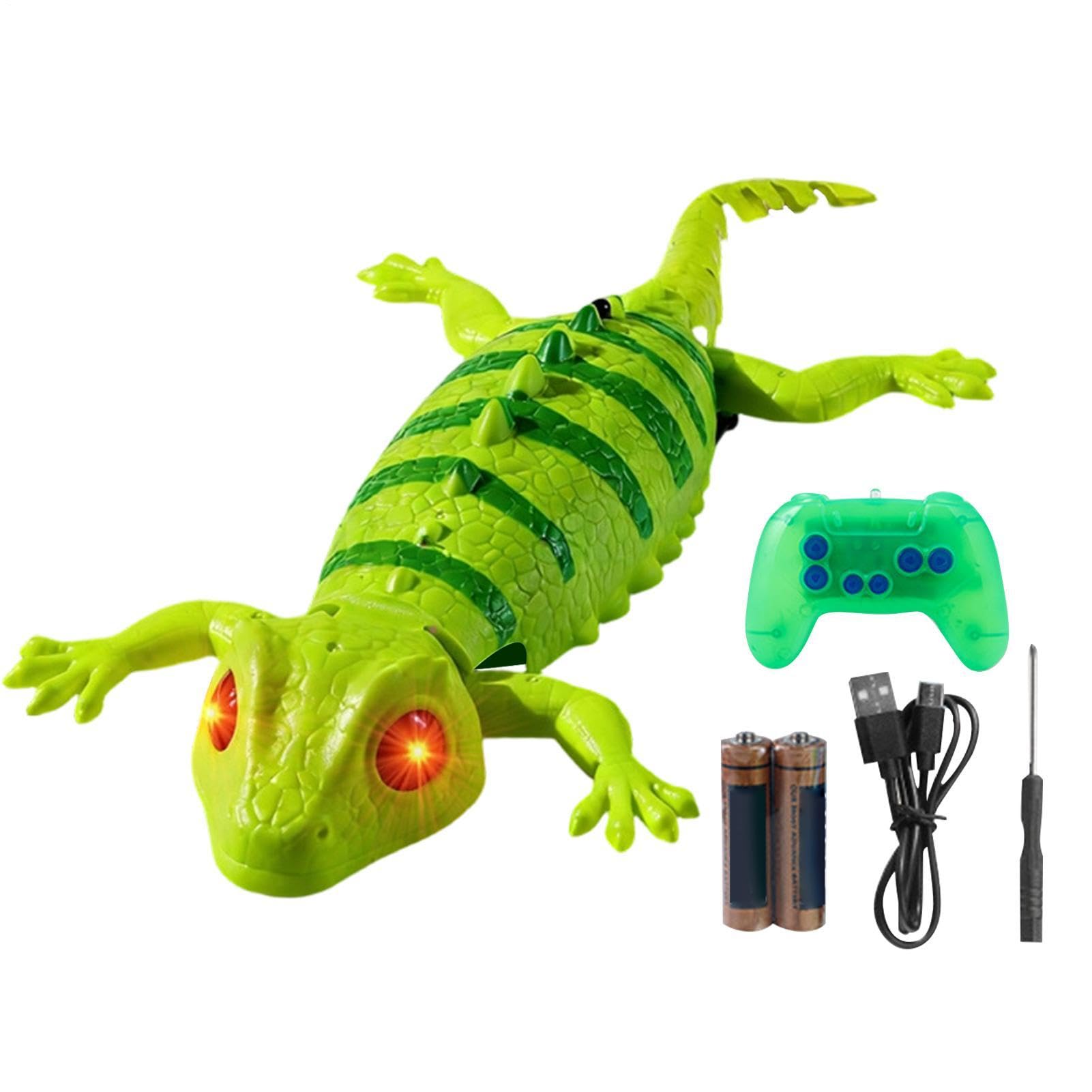 Climbing Gecko Remote Control 2-mode Light Up Fun Crawling Game