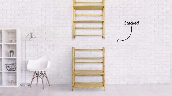 Amazon.com: Casual Home 3-Shelf Folding Stackable Bookcase (27.5