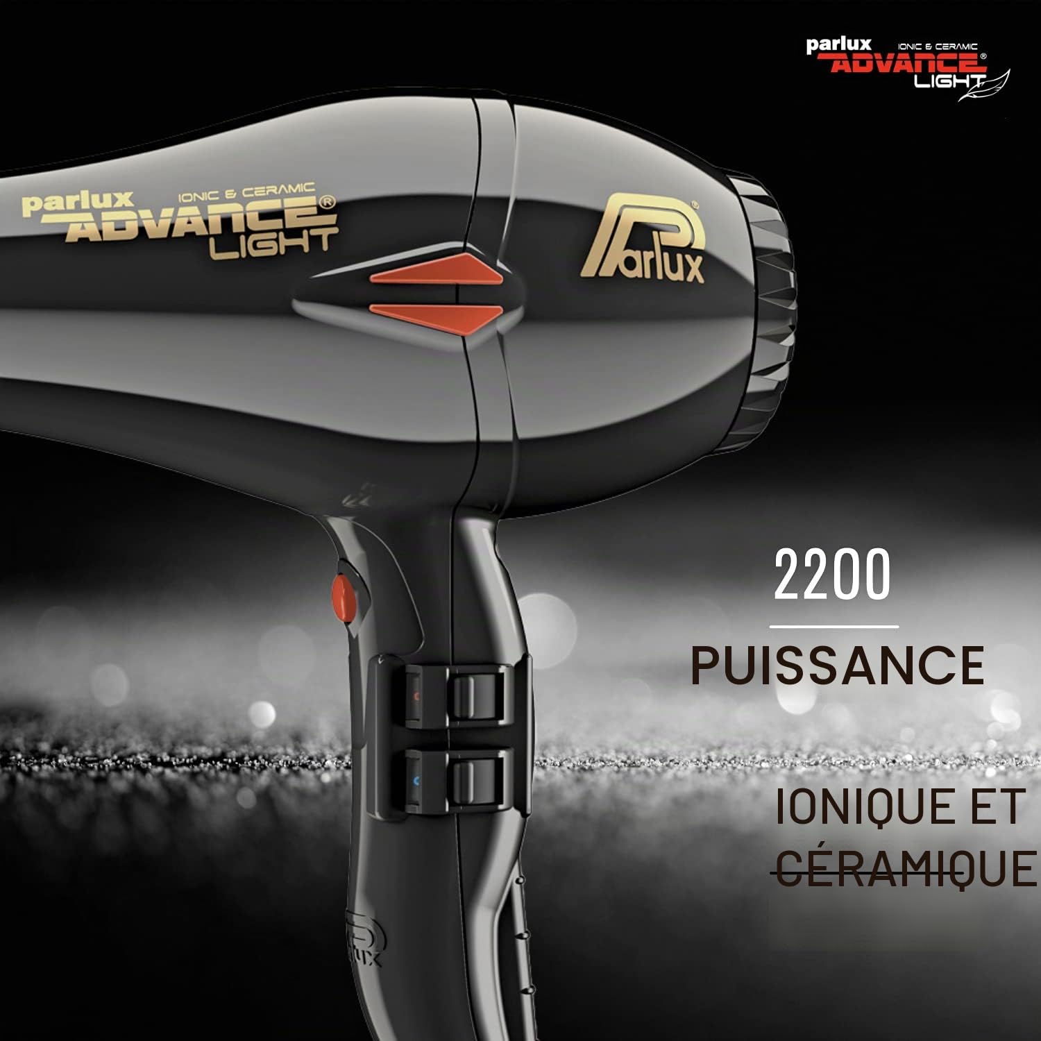 Parlux Advance Light Ionique & Ceramique Sèche-Cheveux Noir