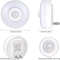 Vista 7 de YELKO Luces nocturnas que se enchufan a la pared, 200 lúmenes, luz con sensor de movimiento súper brillante para interiores, luces nocturnas