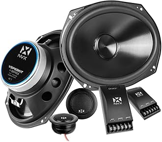 NVX® VSP69KIT 6x9 Premium Car Speakers, 900W Max, 300W RMS, 2-Way Component System w/ 1" Silk Dome Tweeters & Passive X-Overs, Easy to Install in Cars/Trucks/Doors (Pair)