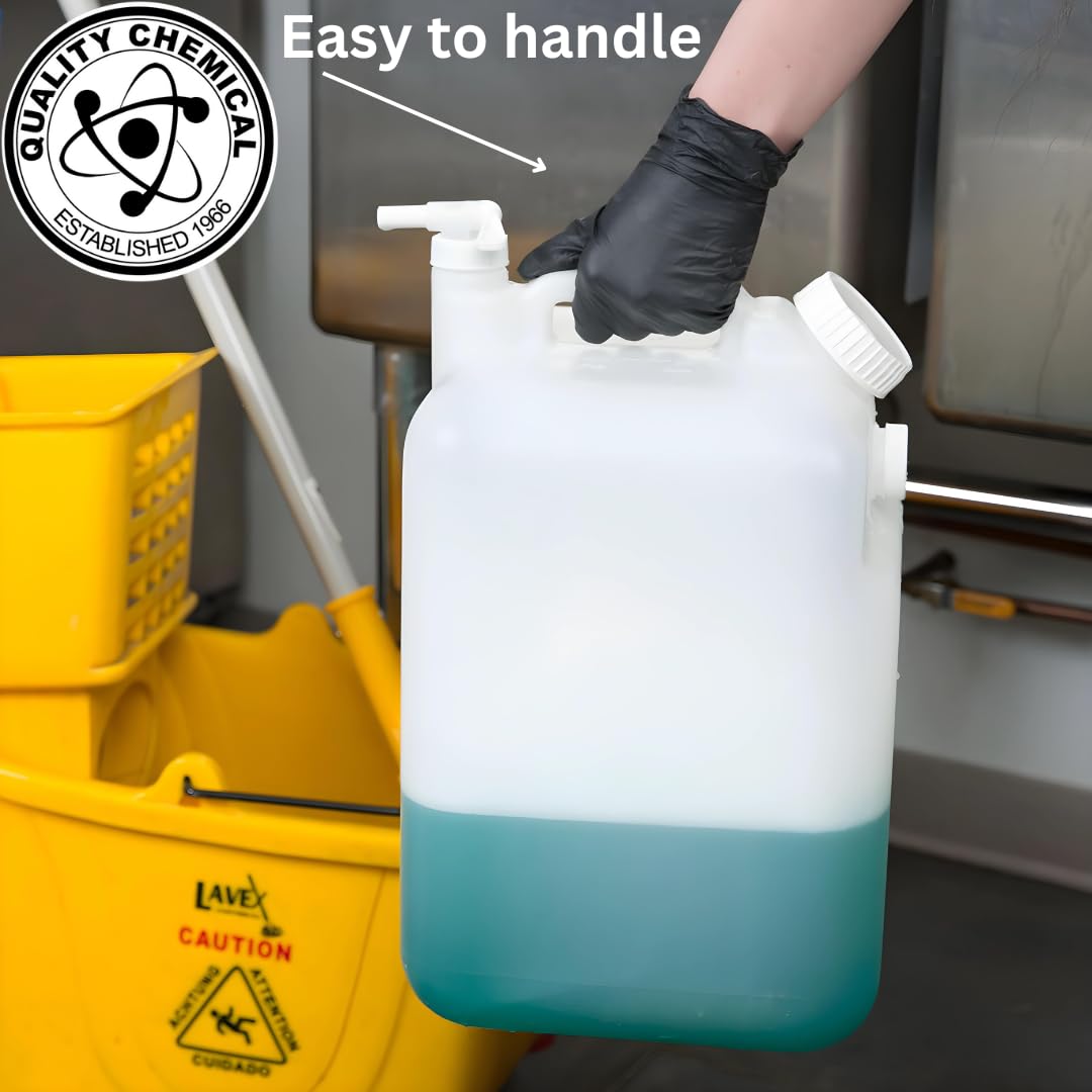 Quality Chemical Buddy Jug - 5 Gallon E-Z Fill Container with Faucet Handle for Carry & Transport, Easy to Use Spout for Smooth Dispensing (Pack of 1)