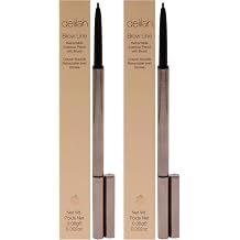 Brow Line Retractable Eyebrow Pencil With Brush - Ash by Delilah for Women - 0.002 oz Eyebrow - Pack of 2