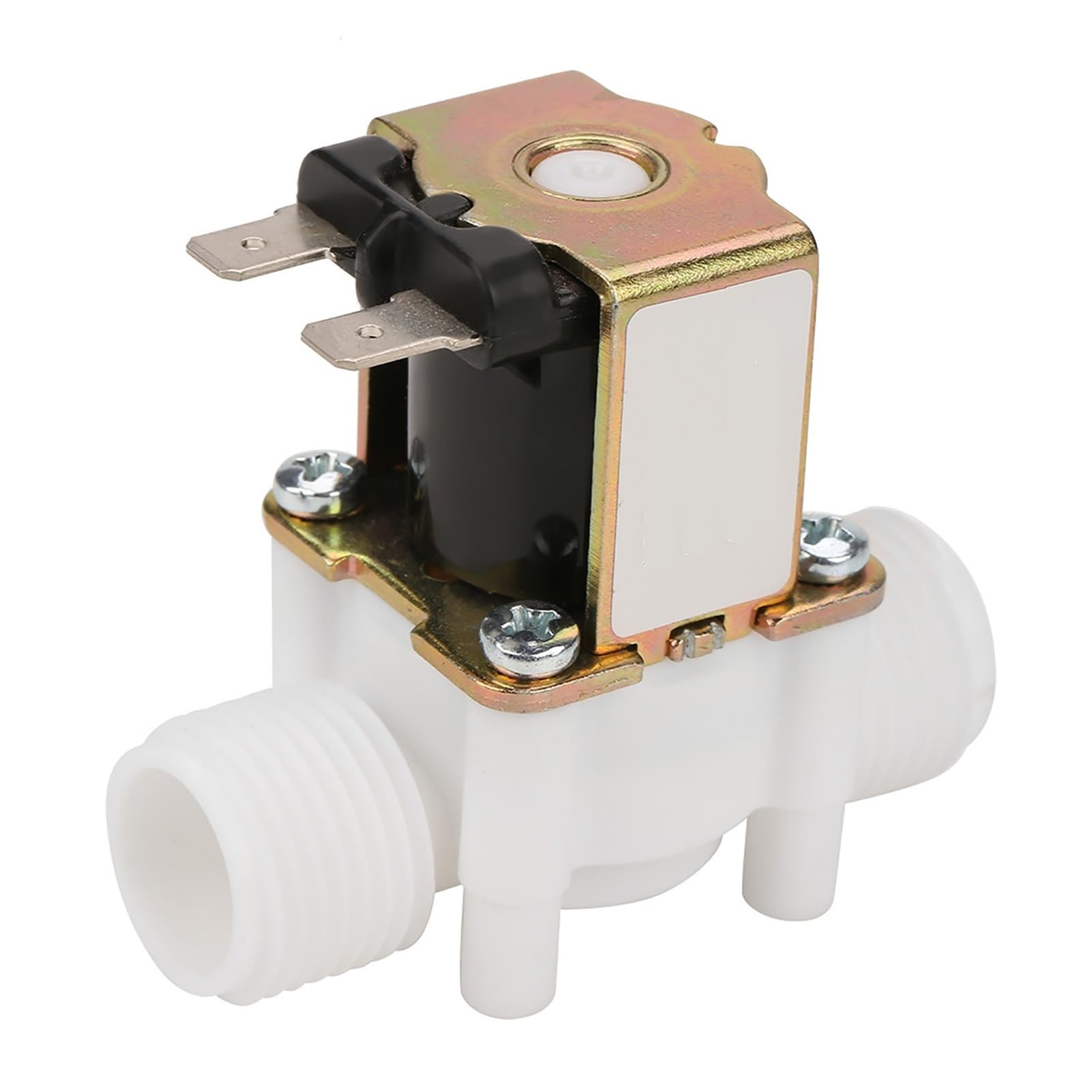 Válvula solenoide de entrada de agua G1/2 con diseño normalmente cerrado y aislamiento de plástico