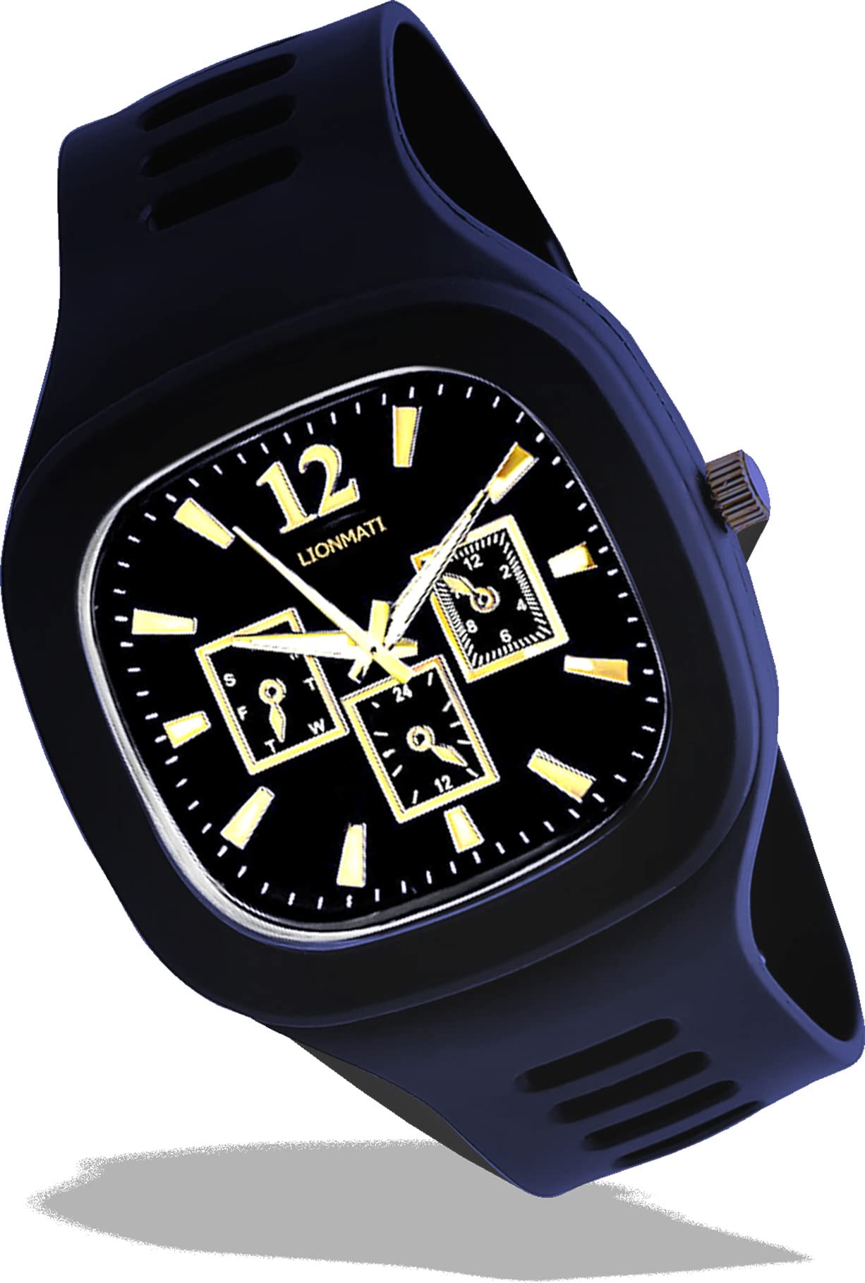 Lionmati ADDI Stylish Designer Latest Generation Mens Watch Multi Dial Square 6 Crono Analog Wrist Watch for Boys & Girl (Navy Blue) (B0BDYLR9CS) Amazon Price History, Amazon Price Tracker