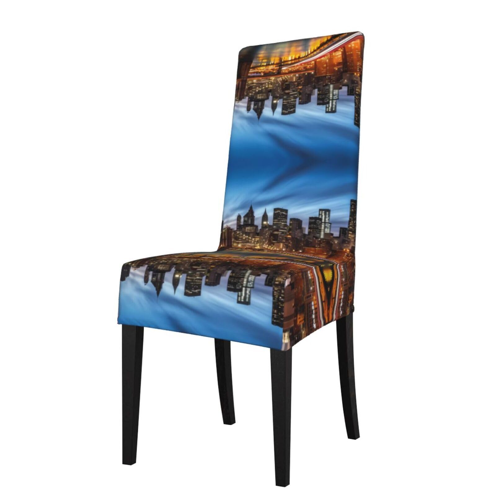 YYHWHJDE New York City Scenery Prints Protection Cover for Dining Chair – Stretchable Slipcovers for a Refreshing Dining Room Makeover