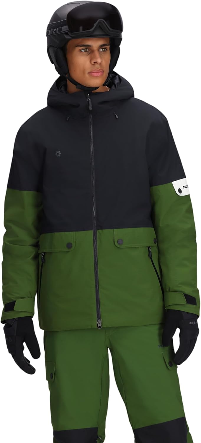 Obermeyer Mens A.M.F. Ski Jacket, 20K mm Waterproof Breathable with 2-Way Stretch and HydroBlock