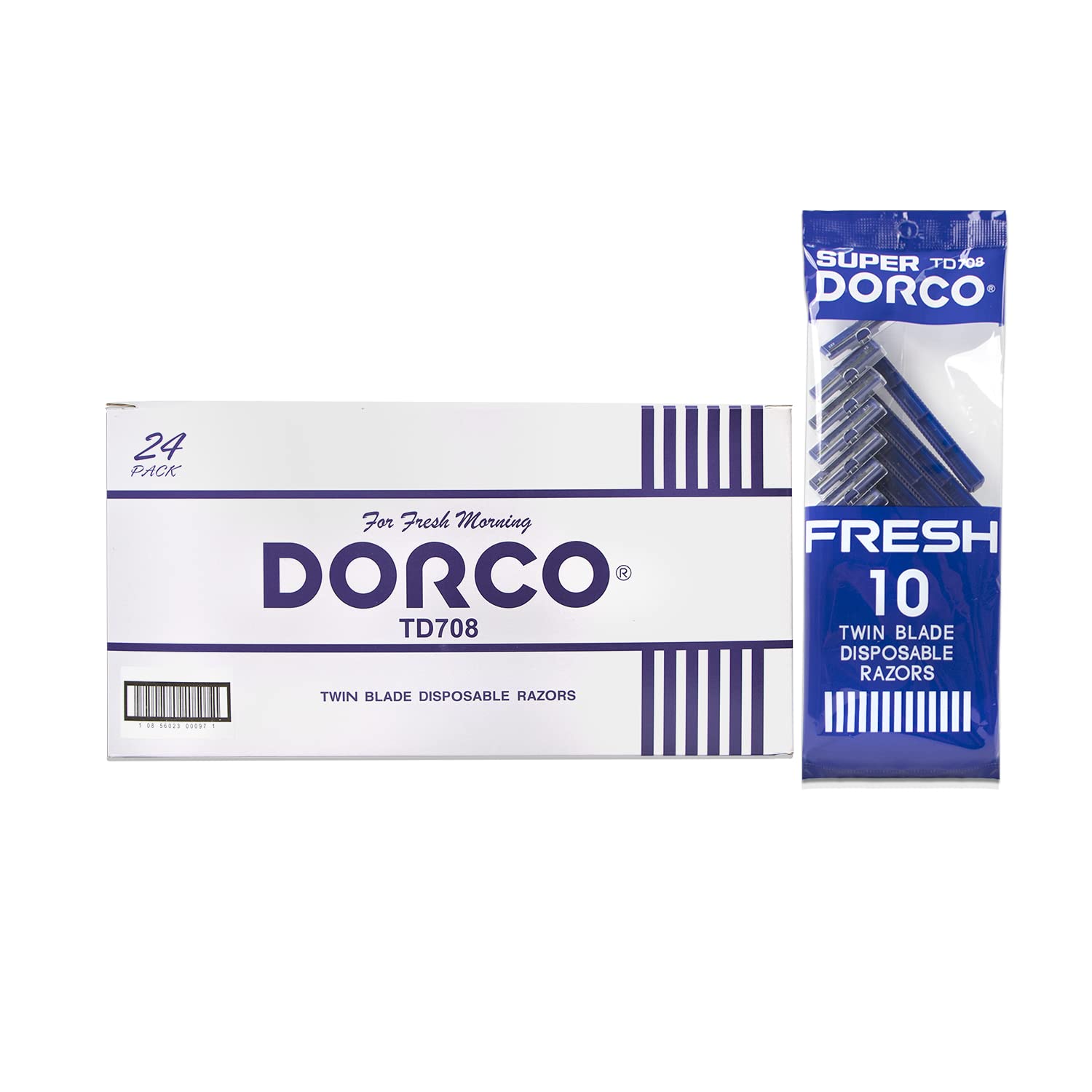Dorco Fresh - Maquinillas de afeitar desechables de doble hoja (240 unidades)