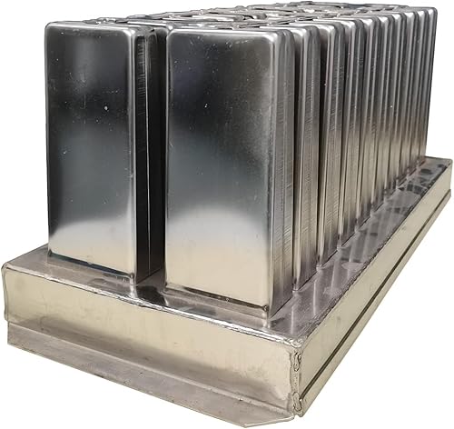 Miniatura 5 de Wixkix - Moldes de acero inoxidable para paletas comerciales, congelación rápida, barra de helado, moldes para hacer paletas de hielo (20 moldes,