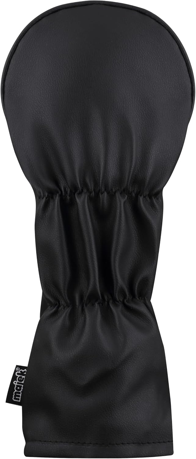 Majek Retro Golf Headcovers Black Red and White Vintage Leather Style 1 3 5 X H Driver Fairway and Hybrid Head Covers Fits 460cc Drivers Classic Look