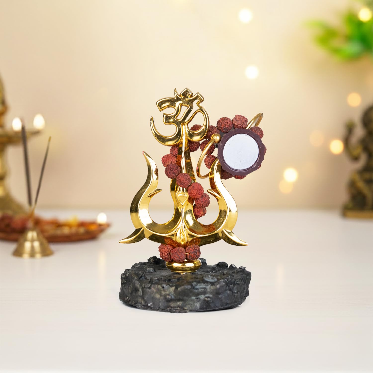Astrotalk Mahadev Trishul Murti, Shiv Murti compatto per tempio domestico, cruscotto auto o scaffale per ufficio, Lord Shiva Idol per puja, mandir e angoli di meditazione, 8,5 x 6,5 x 11