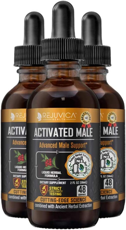 Rejuvica Health Activated Male - Advanced Male Libido Support Tincture - Enhanced Liquid Delivery for Better Absorption - Ashwagandha, Mucuna, Tongkat Ali, Tribulus & More!