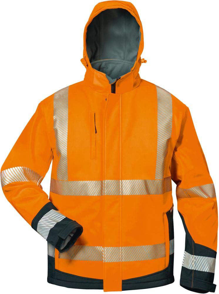Kurtka ostrzegawcza Lukas w rozmiarze softshell M pomarańczowo-czarny