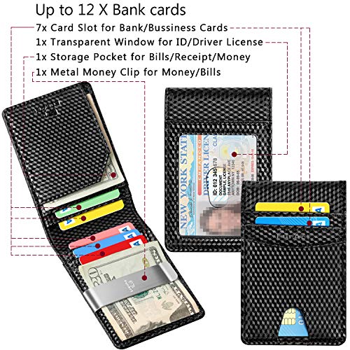 FurArt Bifold Wallet, Genuine Leather Slim Minimalist Wallets with Money Clips, RFID Blocking,Credit Card Holder - Thumbnail 5
