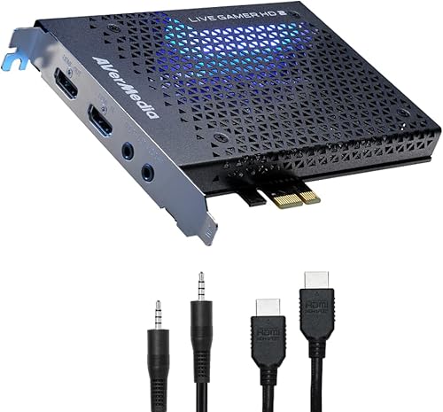 AVerMedia Live Gamer HD 2-PCIe Tarjeta interna de captura de juegos, graba y transmite en 1080p 60 con soporte para múltiples tarjetas, paso a