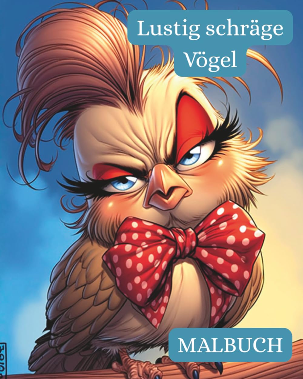 Lustig schräge Vögel – Malbuch: 50 verrückte, witzige und ausgefallene Vogelmotive zum Ausmalen – für Jugendliche & Erwachsene zum Lachen, Entspannen und Abschalten