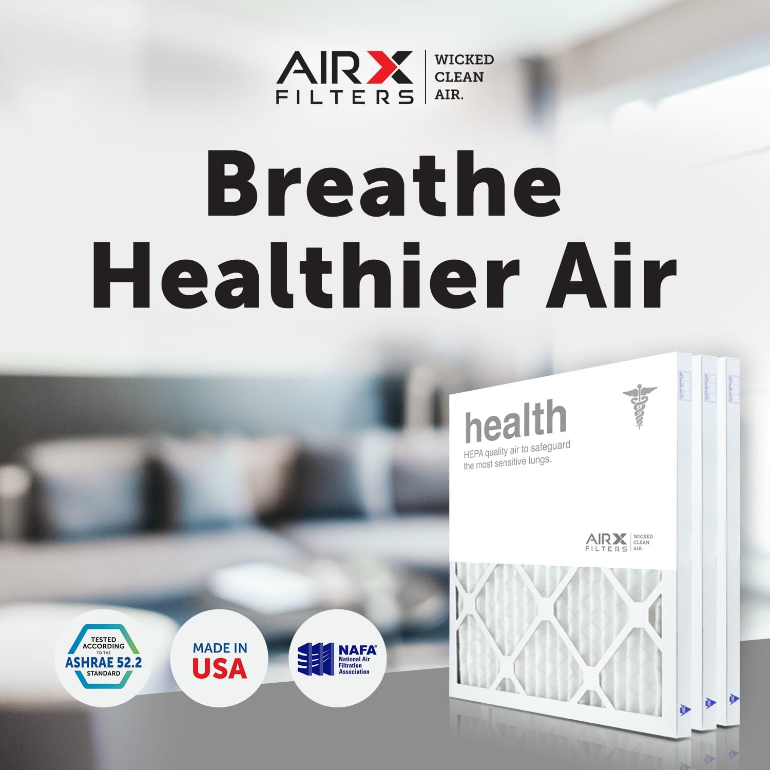AIRx Filters 20x20x5 MERV 13 HVAC AC Furnace Air Filter Replacement for Honeywell FC100A1011 FC200E1011 CF200A1024, Health 2-Pack, Made in the USA