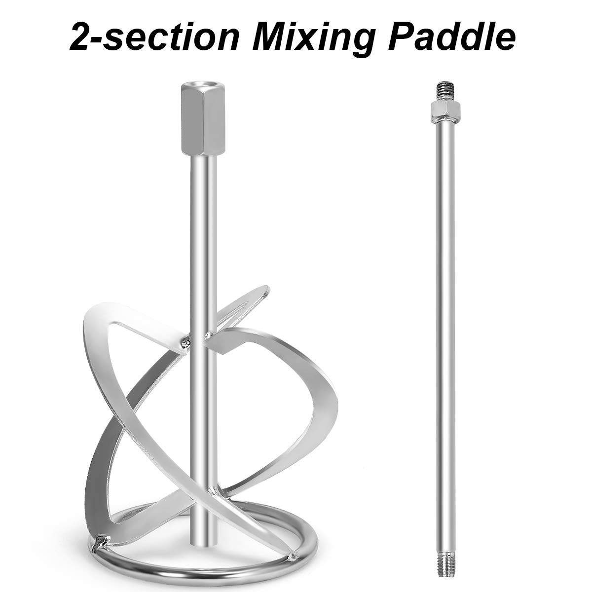 COSTWAY Electric Paddle Mixer Drill, Cement Stirrer with Metal Gear Box