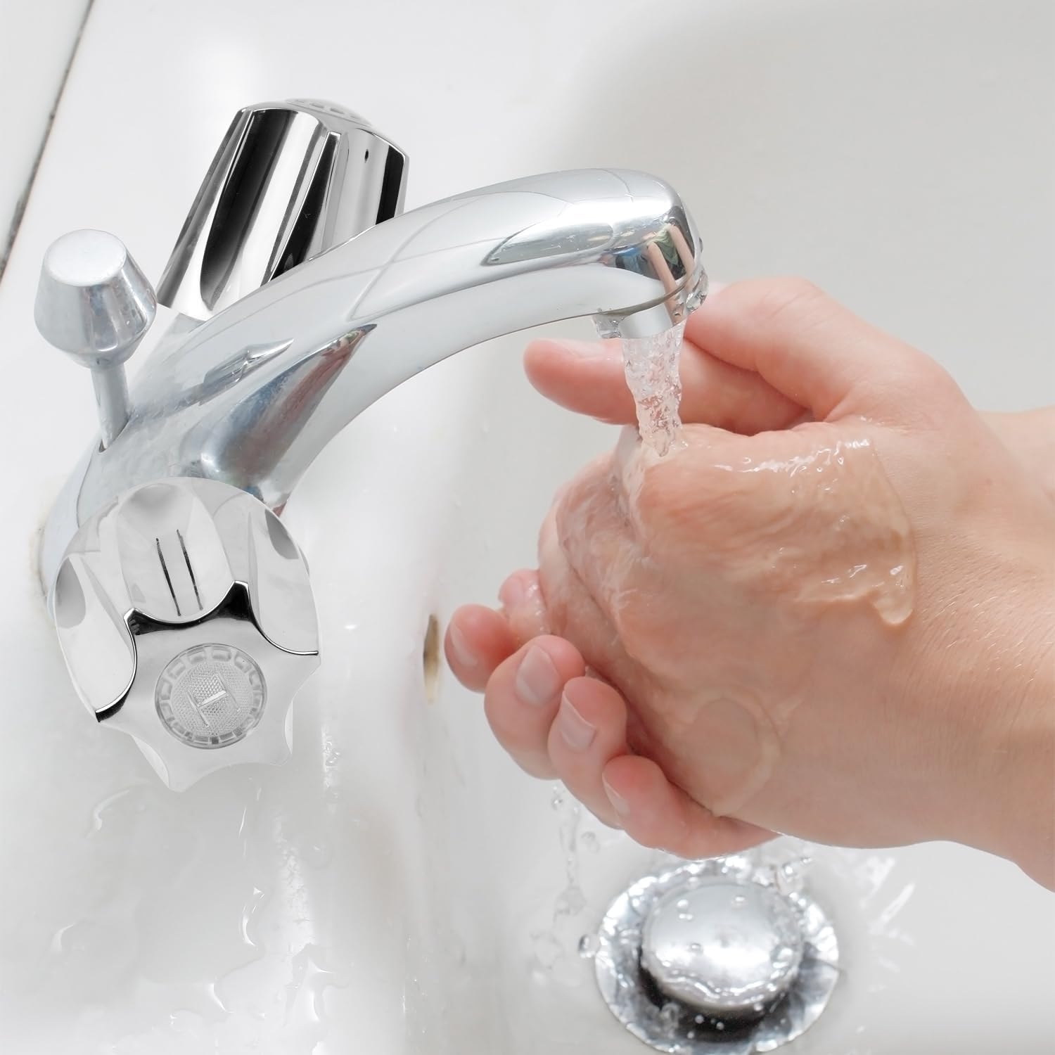 3pcs Shower Knob Replacement, Plastic Shower Faucet Handle Hot & Cold Bathroom Faucet Knobs Replacement Compatible with Price Pfister Verve Tub/Bathtub Shower