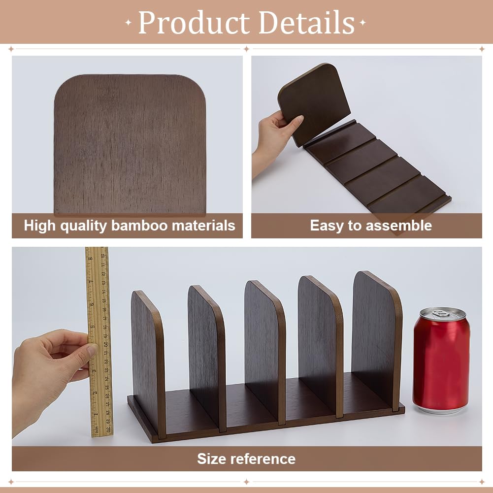 FINGERINSPIRE Briefhalter Für Den Schreibtisch Organizer 30x13.9x13.5cm 4 Fächer Bambus Schreibtisch Datei Lagerung Steht Dokument Sortieren Rack Für Büro Zuhause Schreibtischorganisation Für Schulen
