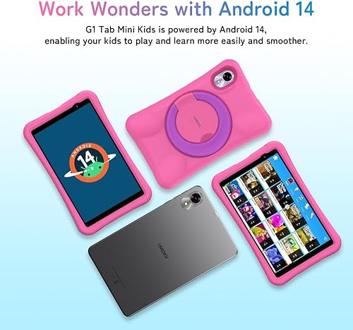 Miniatura 3 de UMIDIGI Tableta, tabletas Android 14 de 8 pulgadas para niños, 7 (3+4) GB+32 GBTF 1 TB, tableta para niños pequeños con funda para niños, WiFi 6,
