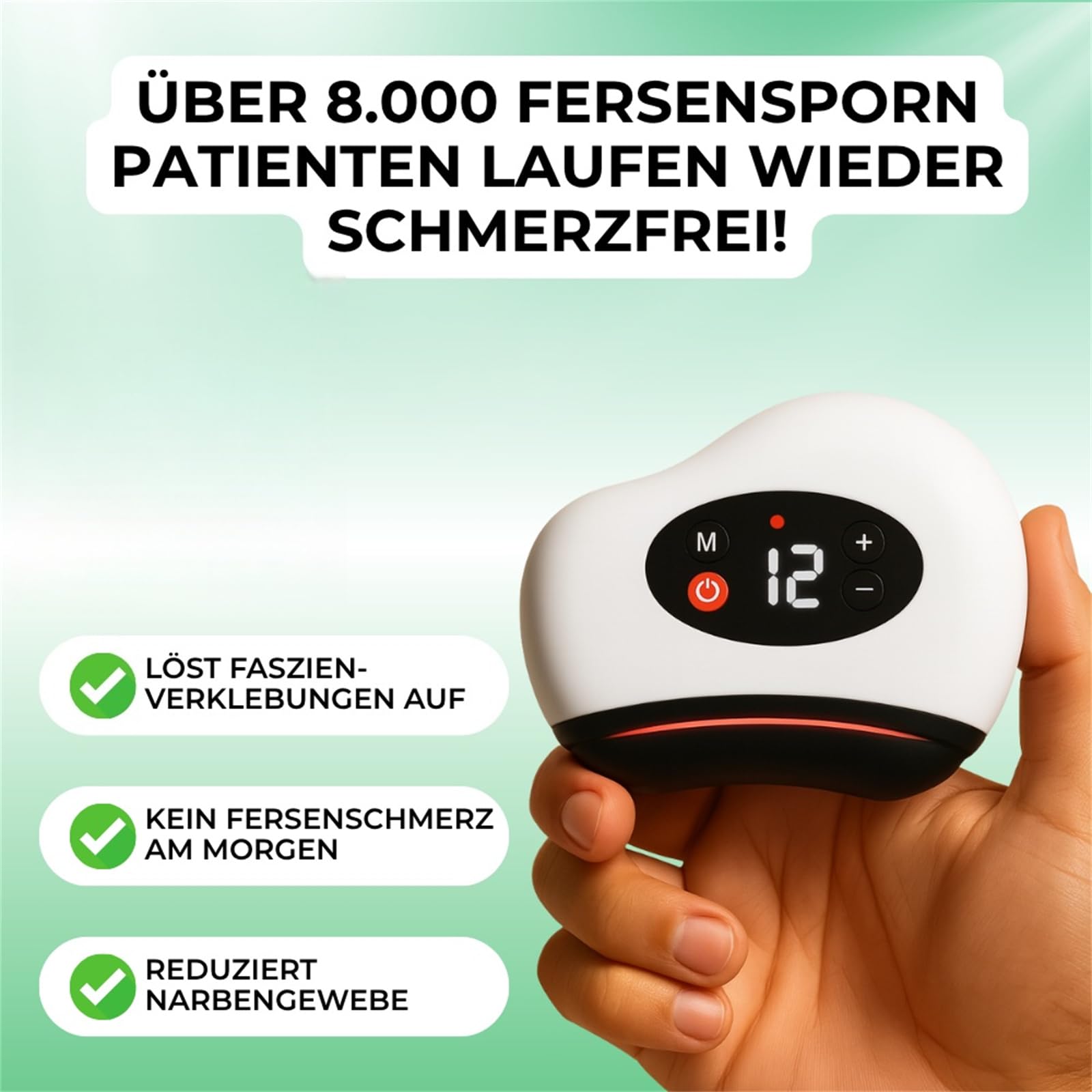 Revitalio CuraFlex，4-in-1 Fußmassagegerät und Gua Sha Werkzeug – Tragbarer Muskelentspanner für Füße Beine Nacken Rücken und Schultern Ergonomisches Massagebrett