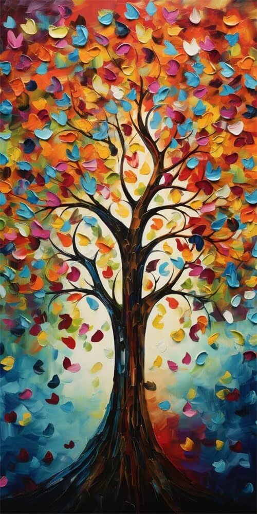 Diamond Painting Kits for Adults, 5D Diamond Art Tree Of Life 80x160cm, DIY Large Abstract Tree Dimond Art kits Adults, Square Drill Crystal Rhinestone Embroidery Canvas for Home Decor (SQ848)