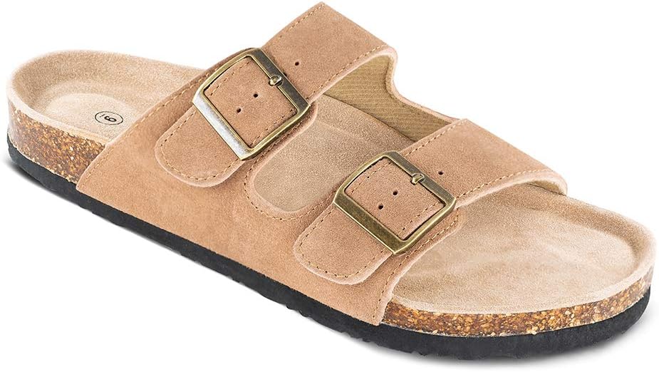 Mens 2-Strap Cork Sandals