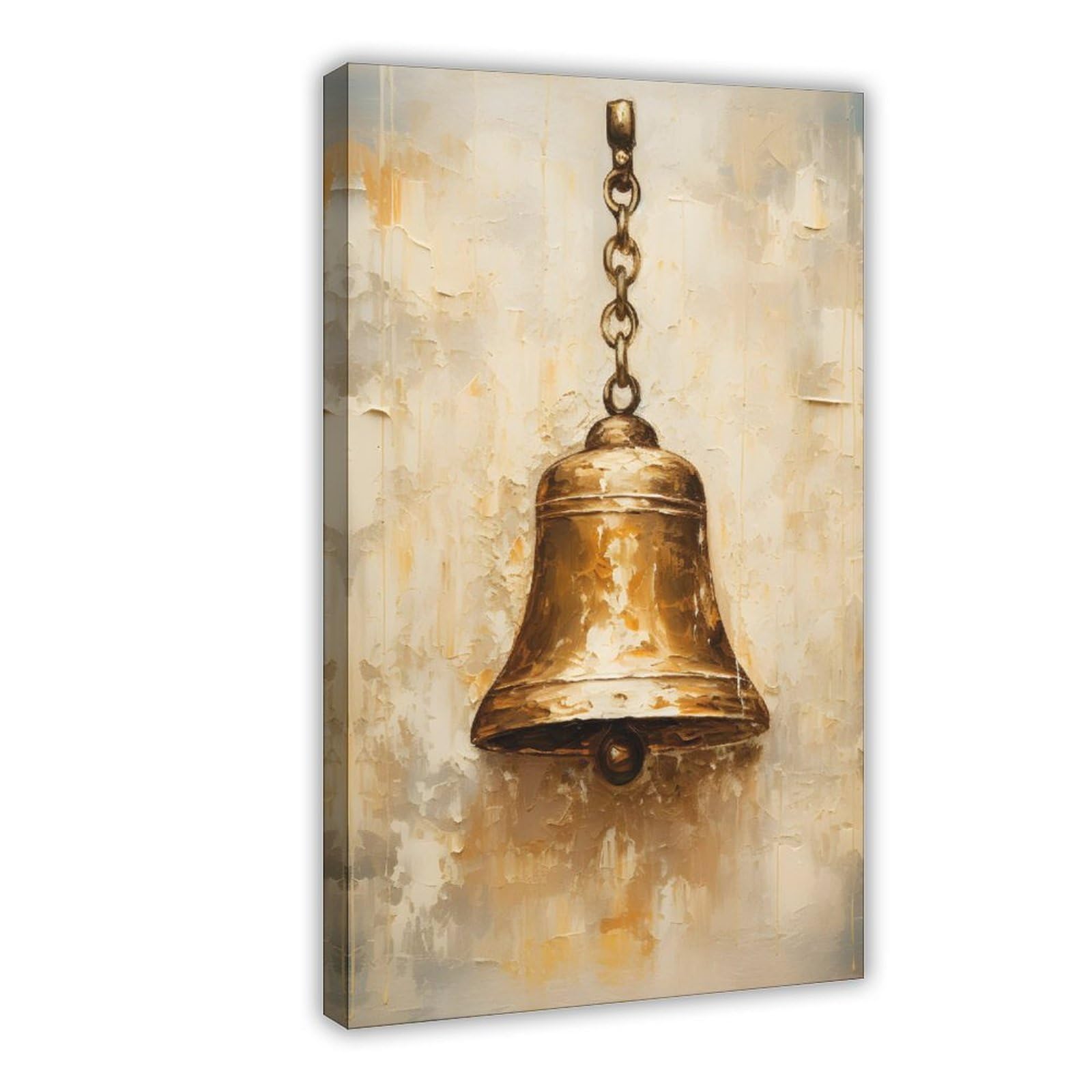 NEOHI Dzwonek zabawa retro Boże Narodzenie estetyczne fajne płótno sztuka ścienna plakaty i wydruki pokój estetyczna sypialnia biuro dekoracja 20 x 30 cali (50 x 75 cm)