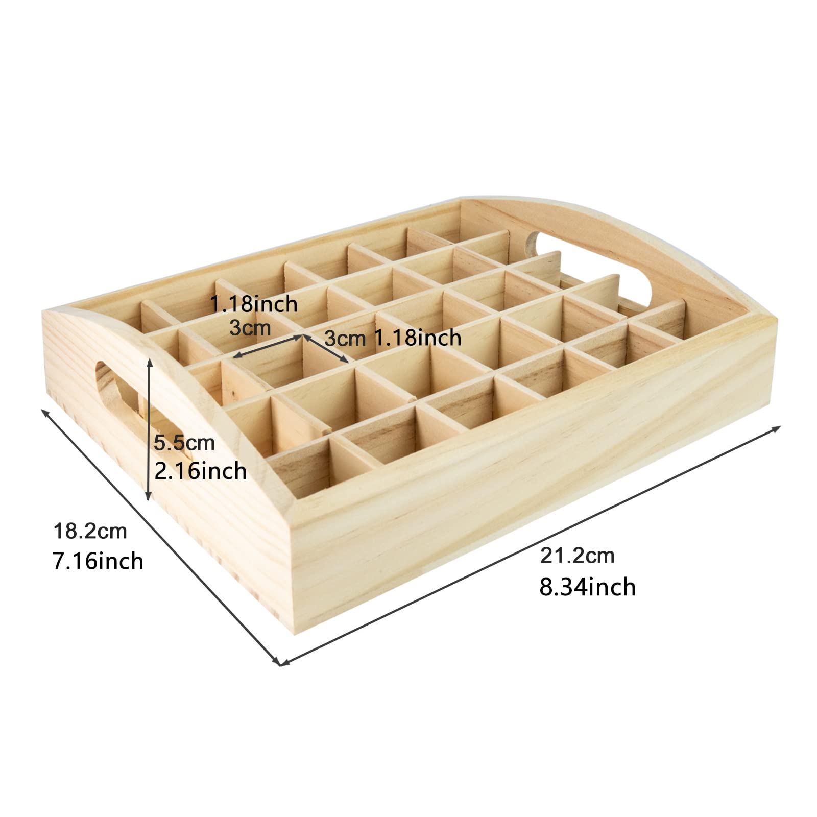 Opslagdoos voor essentiële oliën - Houten display organizer - 9 slots - Standhouder