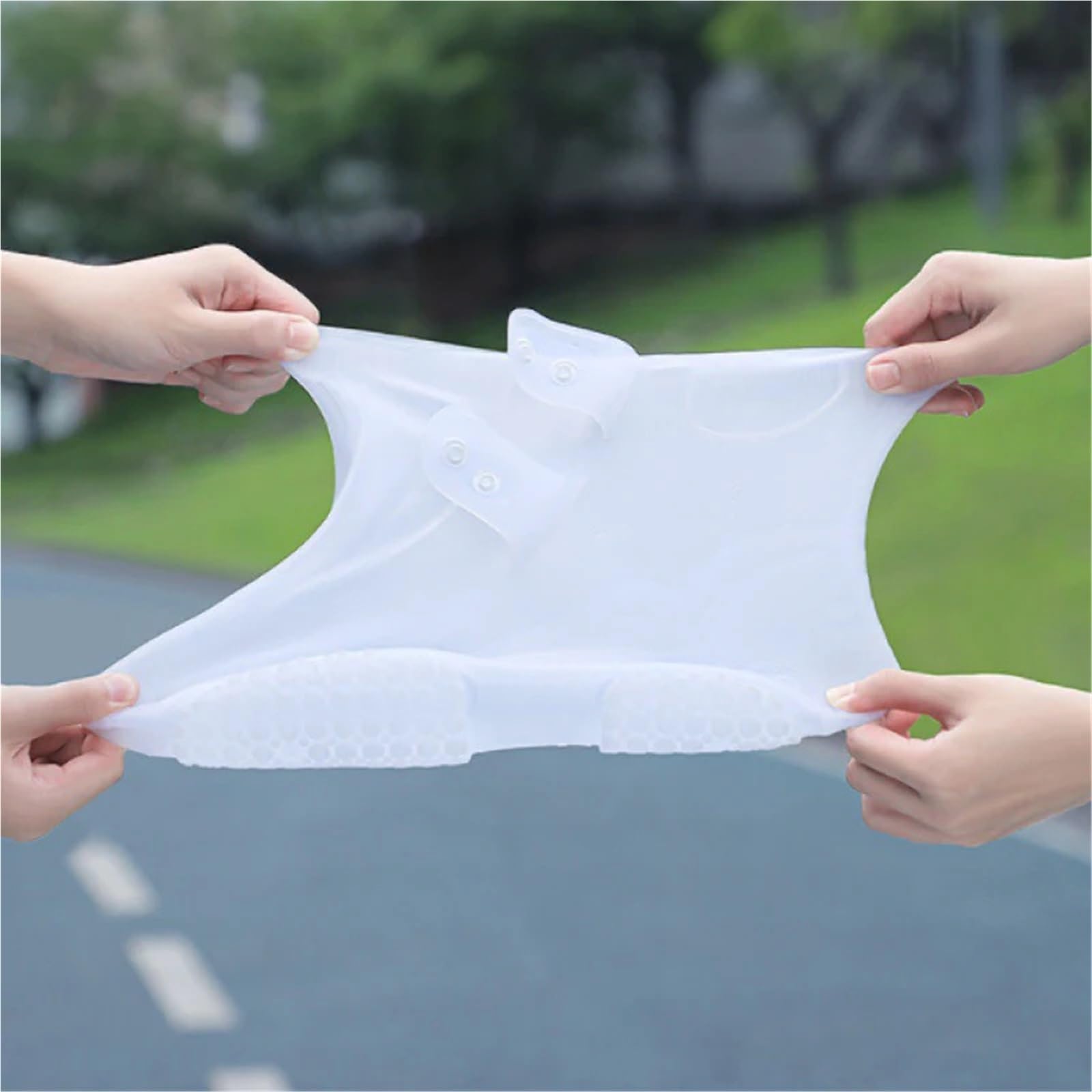 3 pares de cubiertas for zapatos lluvia impermeables antideslizantes Botas for exteriores resistentes al desgaste for mujeres y hombres para Protección