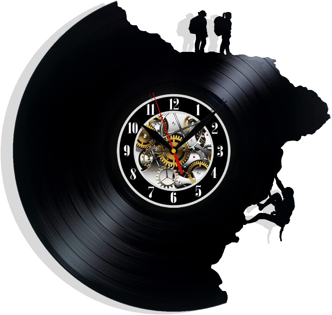 Climbing Decor Vinyl Record Clock Home Design Wall Art