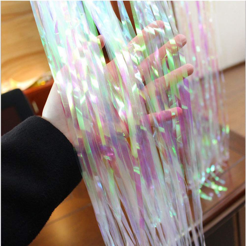 Outras decorações de festa Cortinas de cristal para decoração de teto para casam