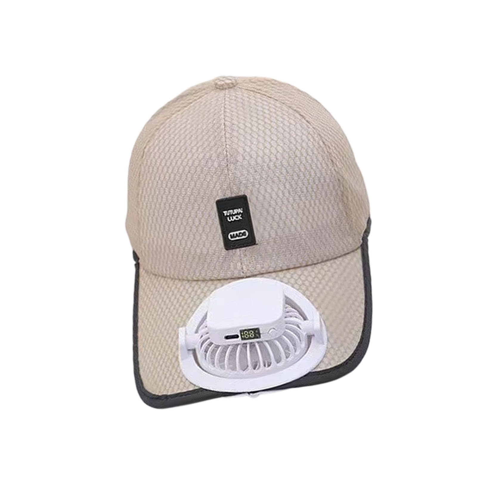 Jazuaiao Powered Cooling Baseball Cap with USB Rechargeable Battery and Adjustable Wind for Outdoor Activities Unisex Ventilated Cap