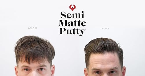 Miniatura 5 de Atlas Pomada para hombres, semi-mate, soporte para todo el día, producto voluminizador para peinado, sujeción media, arcilla de bajo brillo e