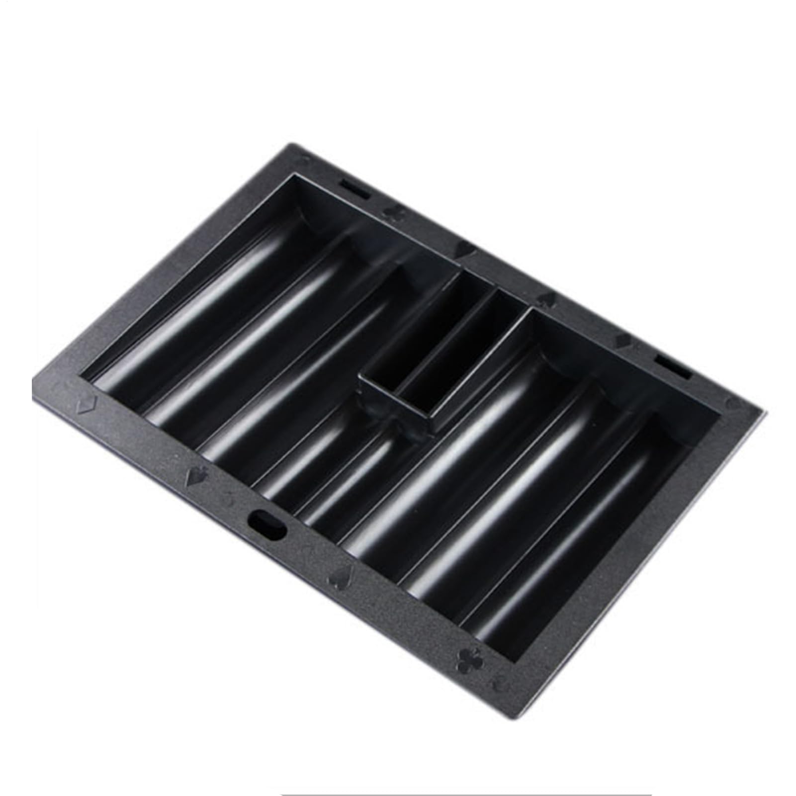 Pokerchip-Halter – Pokertisch Chip Tray, Dealer Chips Halter, Chips Aufbewahrungsbox | Organisationstablett Regal, Auffangfach für Pokers Chipp, Spieleabend, Club, Heimtisch