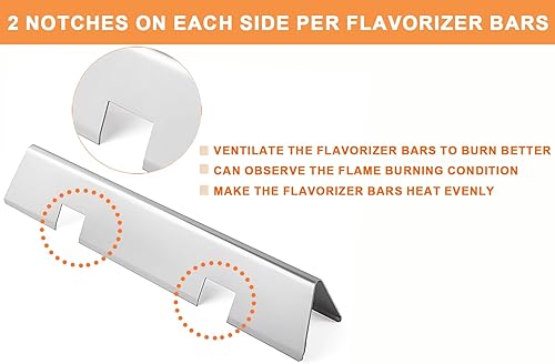 Miniatura 6 de Piezas de parrilla para Weber Spirit 2 Piezas de parrilla GS4 Spirit II E210 S210 E220 S220, repuesto para barras aromatizantes Weber GS4 Spirit 2