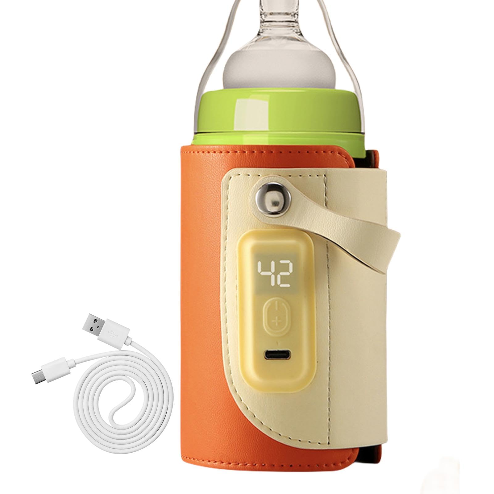 Chauffe-biberon sans fil en microfibre, rechargeable, résistant à l'usure, réglable pour, maison