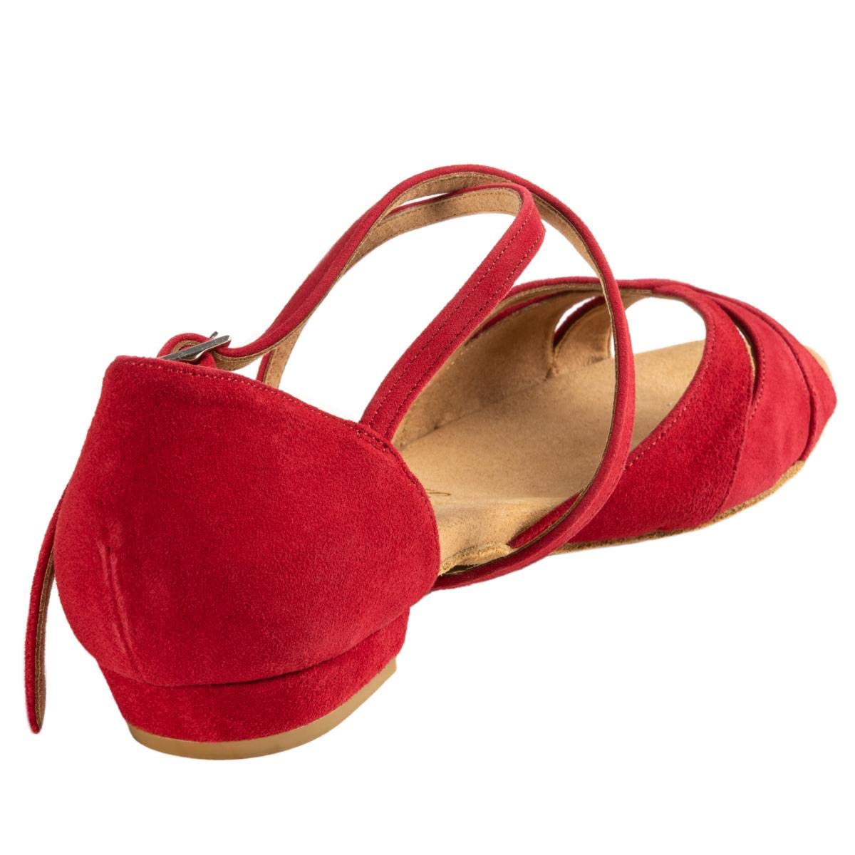 Rummos Damen Tanzschuhe Lola - Nubuck Schwarz - Medium (Normal) - 2 cm Blockabsatz - Made in Portugal