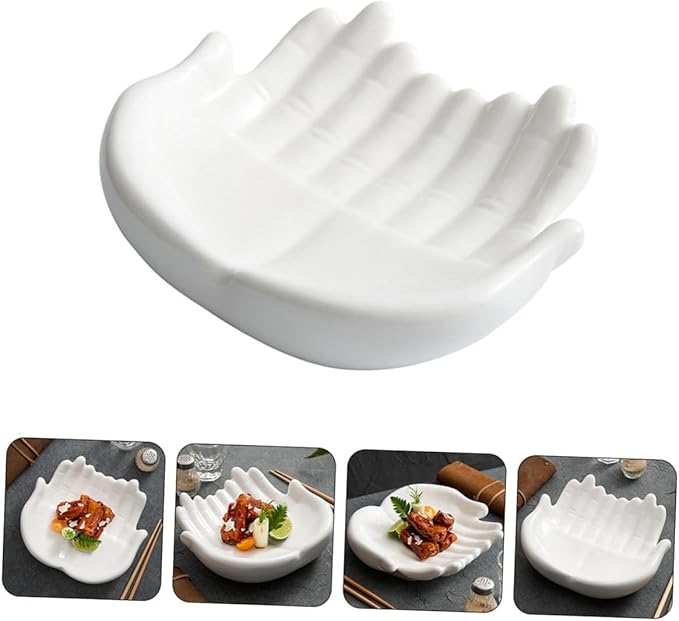 Plato de cerámica en forma de mano para sushi 19.5 cm miniatura 3