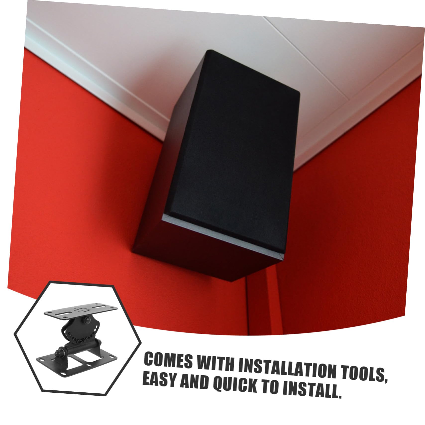 Support Mural pour Enceinte Rotatif de Étagère Murale Robuste pour Enceintes Surround Fixation Inclinable pour Sonorisation Professionnelle