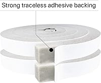 Vista 3 de Burlete de espuma para aire acondicionado - 2 rollos, 1 pulgada de ancho x 1 pulgada de grosor, total de 13 pies de largo, cinta aislante de espuma