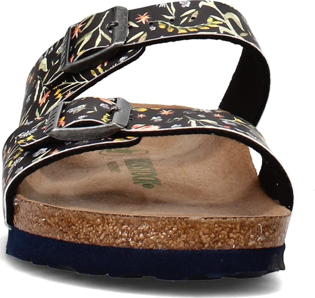 BIRKENSTOCK Arizona Sfb klapki/chodaki damskie czarne skórzane klapki